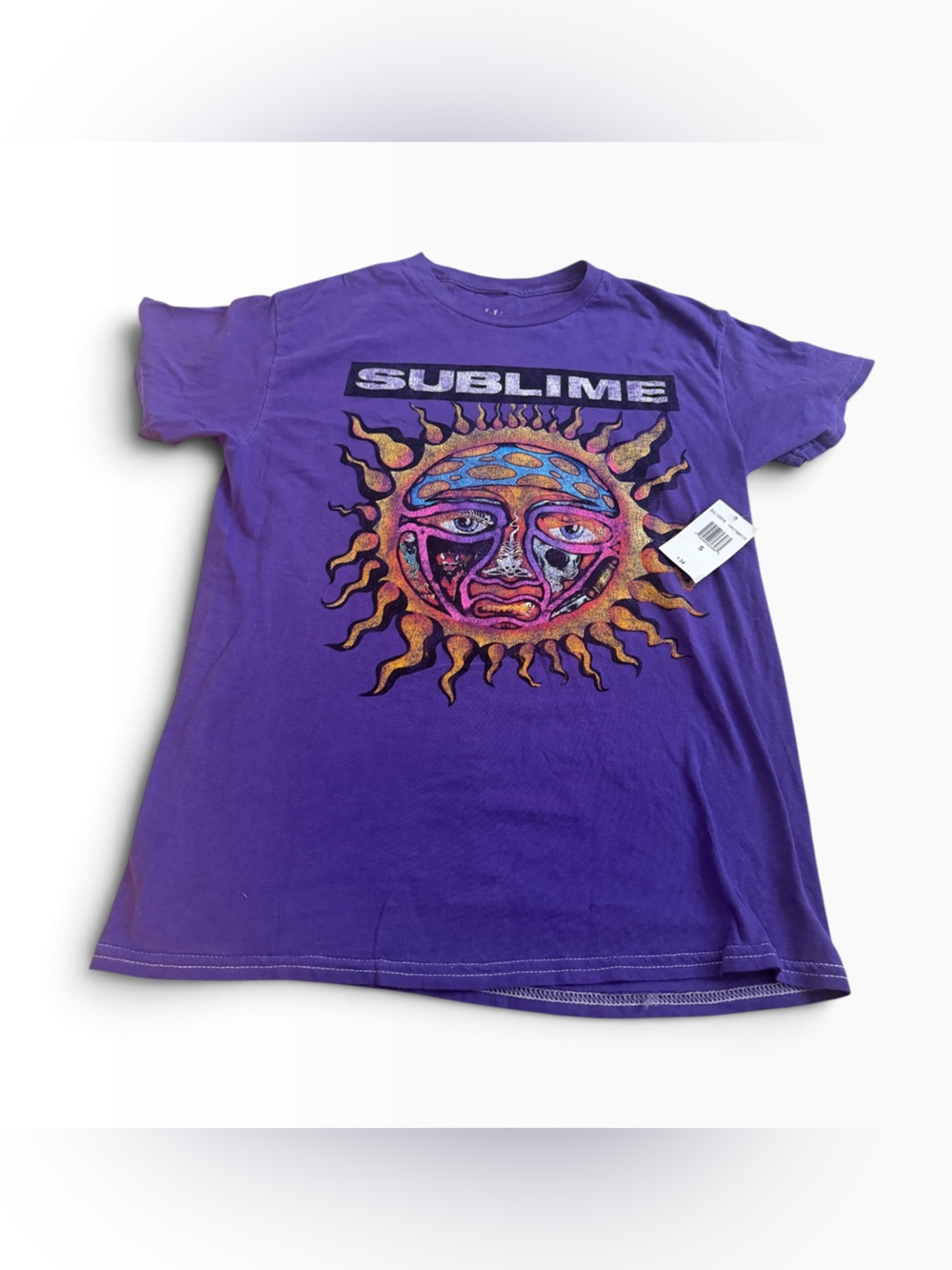 Sublime Purple Sun Graphic Band T-Shirt Size Small NWT 100% Cotton